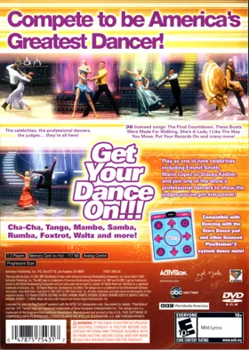 Dancing with the Stars box cover back
